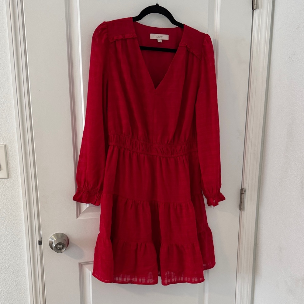 LOFT Red Mini Dress